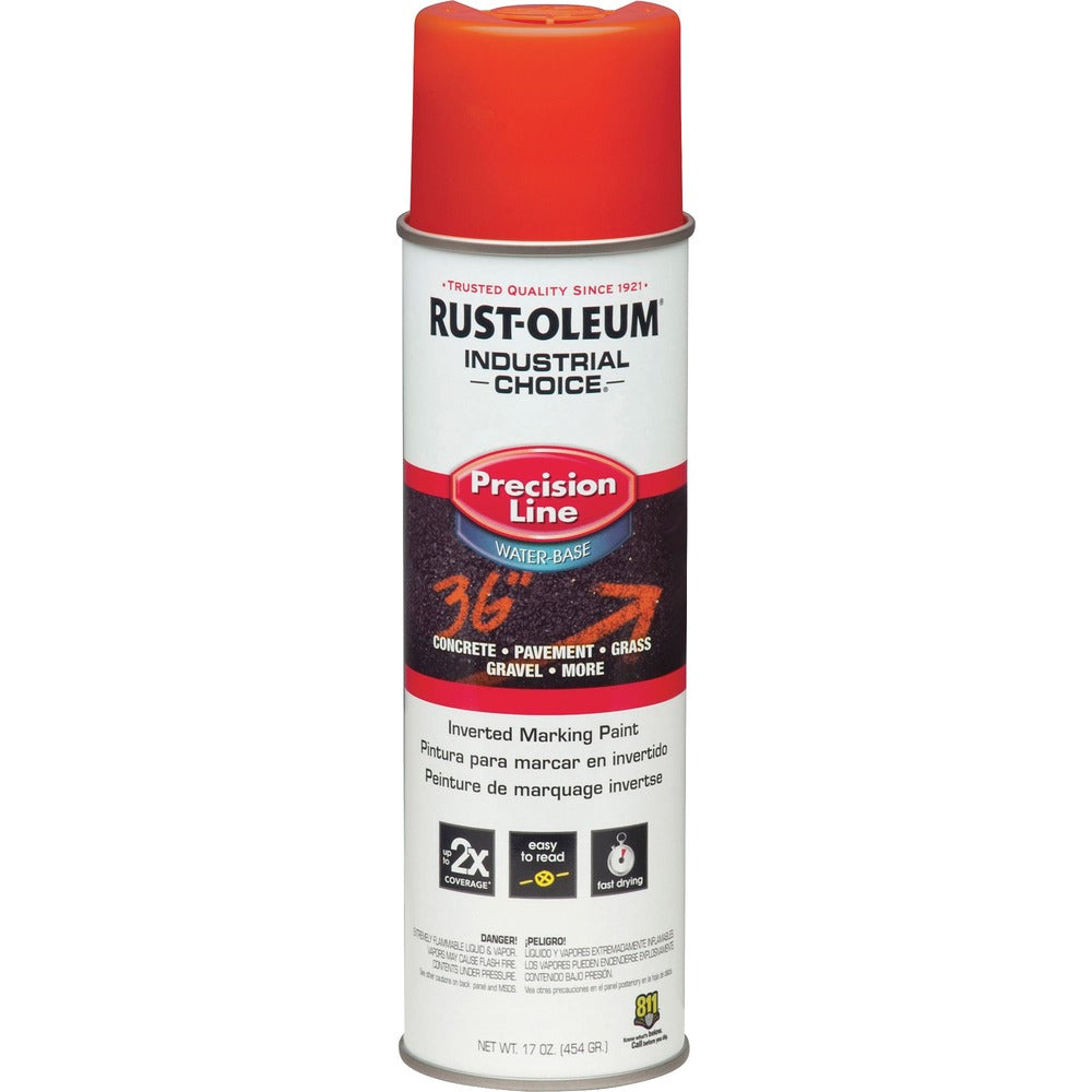 Image of Rust-Oleum Marking Paint Spray, Water-Based, 17 oz, Alert OE