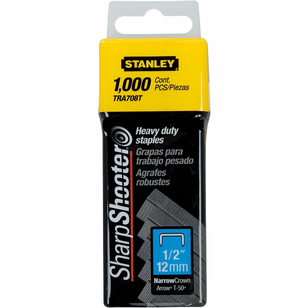 Image of Bostitch (Stanley Bostitch) HD Staples, 1/2" Stanley Staples, 1000/BX, Silver