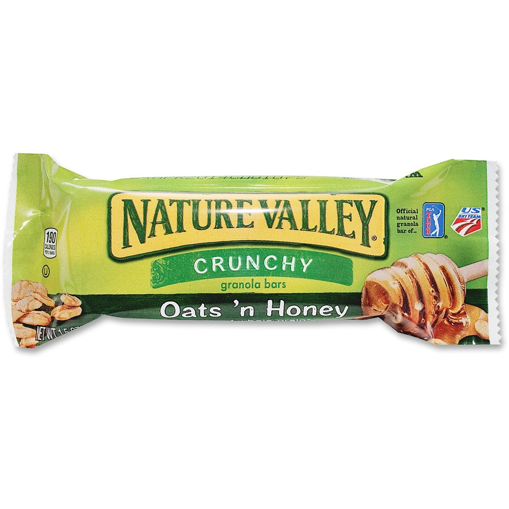 Image of General Mills Granola Bars,Crunchy,Oats 'N Honey,1.5 oz,18/BX