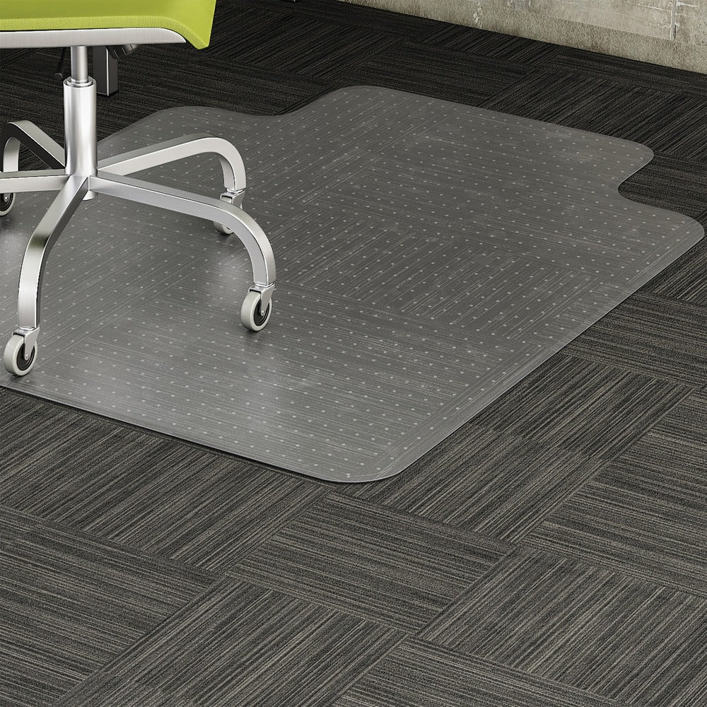Image of Lorell Chairmat, Low Pile, Wide Lip 25"x12", 45"x53", Clear
