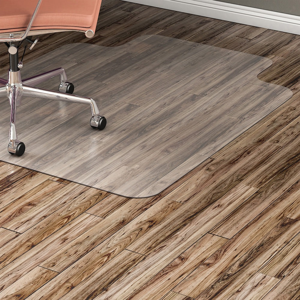 Image of Lorell Chairmat, Hard Floor, Wide Lip/ 25"x12", 45"x53", Clear