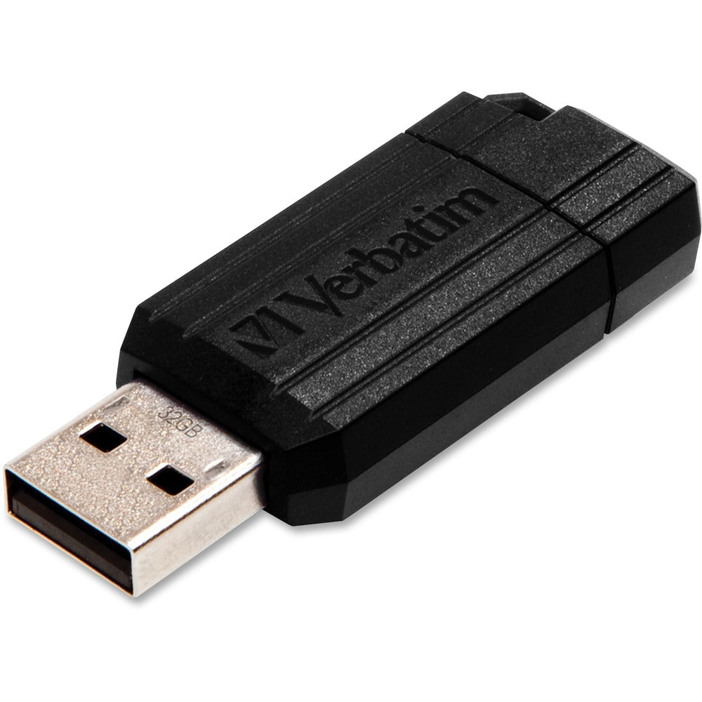 Image of Verbatim USB 2.0 Drive, Push-Pull Slide, 32GB, Black