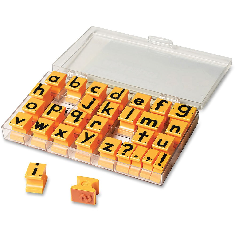 Image of Educational Insights Inc Alphabet Stamp Letters, Lowercase, 30Pcs, Yellow