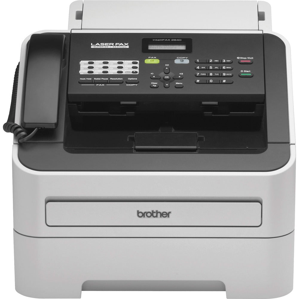Image of Brother Laser Printer/Fax, 250 Sht Cap, 14"x14-3/5"x12-1/5", BK/GY