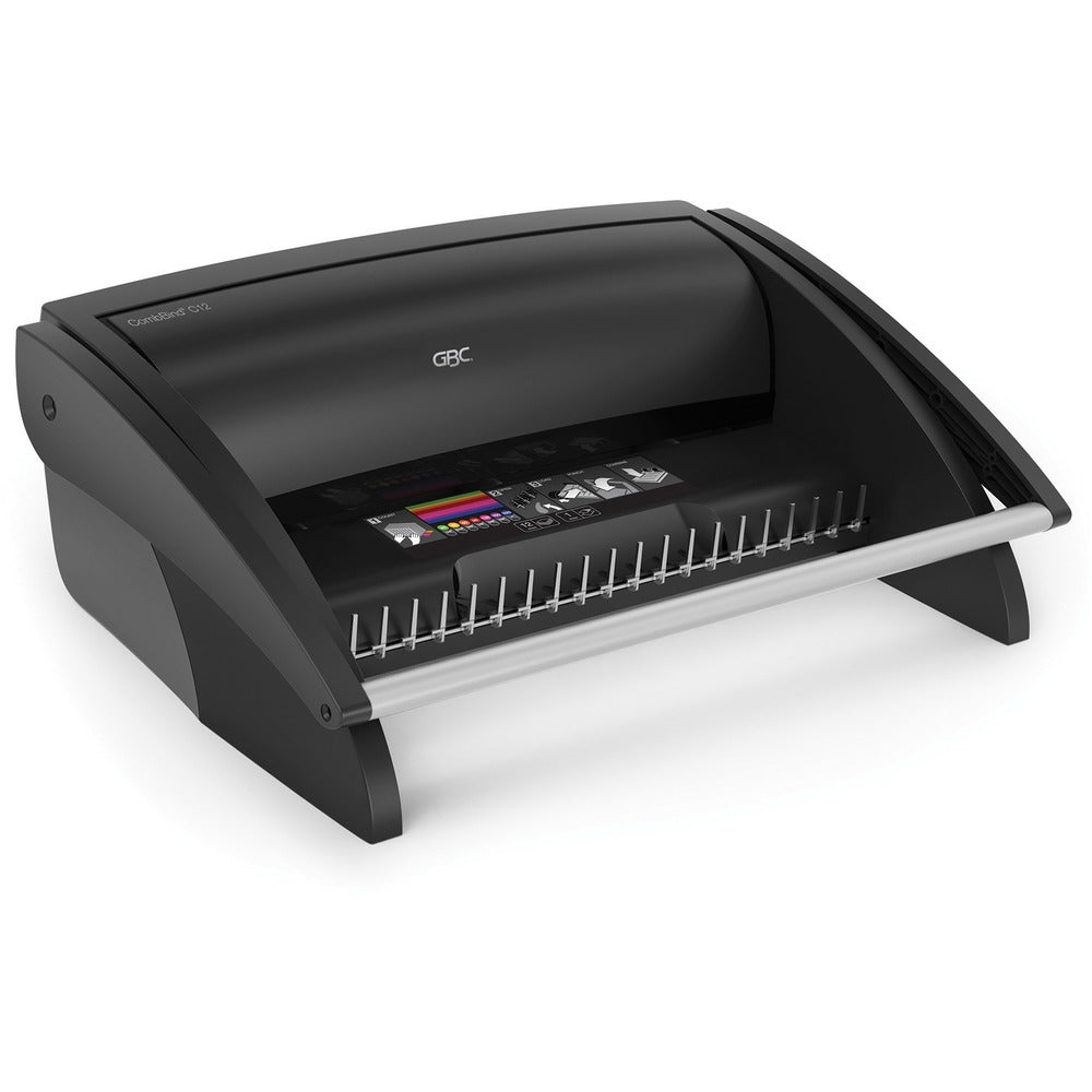 Image of GBC CombBind Manual Machine, 16-1/2"x17-3/4"x7-1/4", Black