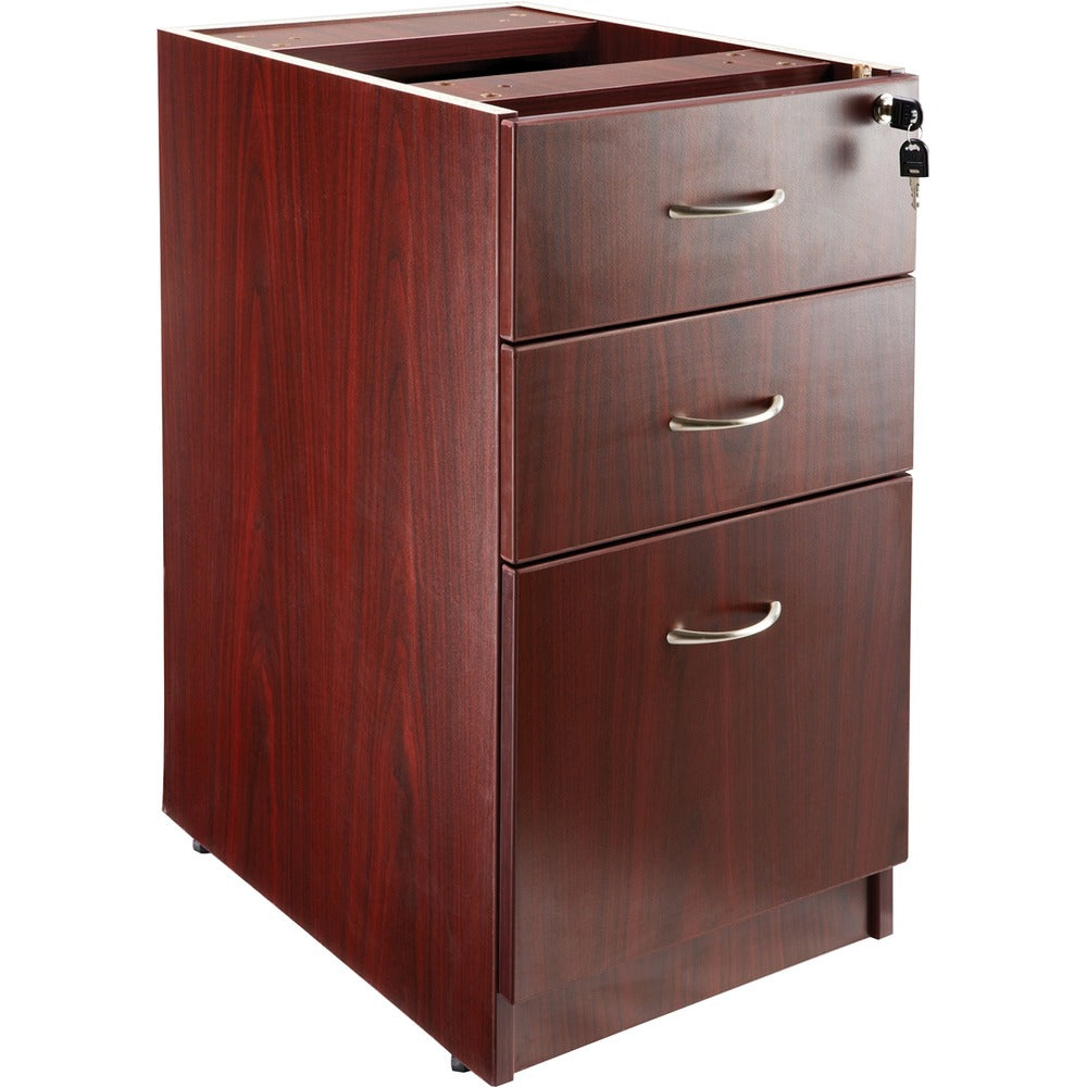 Image of Lorell Pedestal, B/B/F, Fixed, 16"x22"x28-1/4", Mahogany