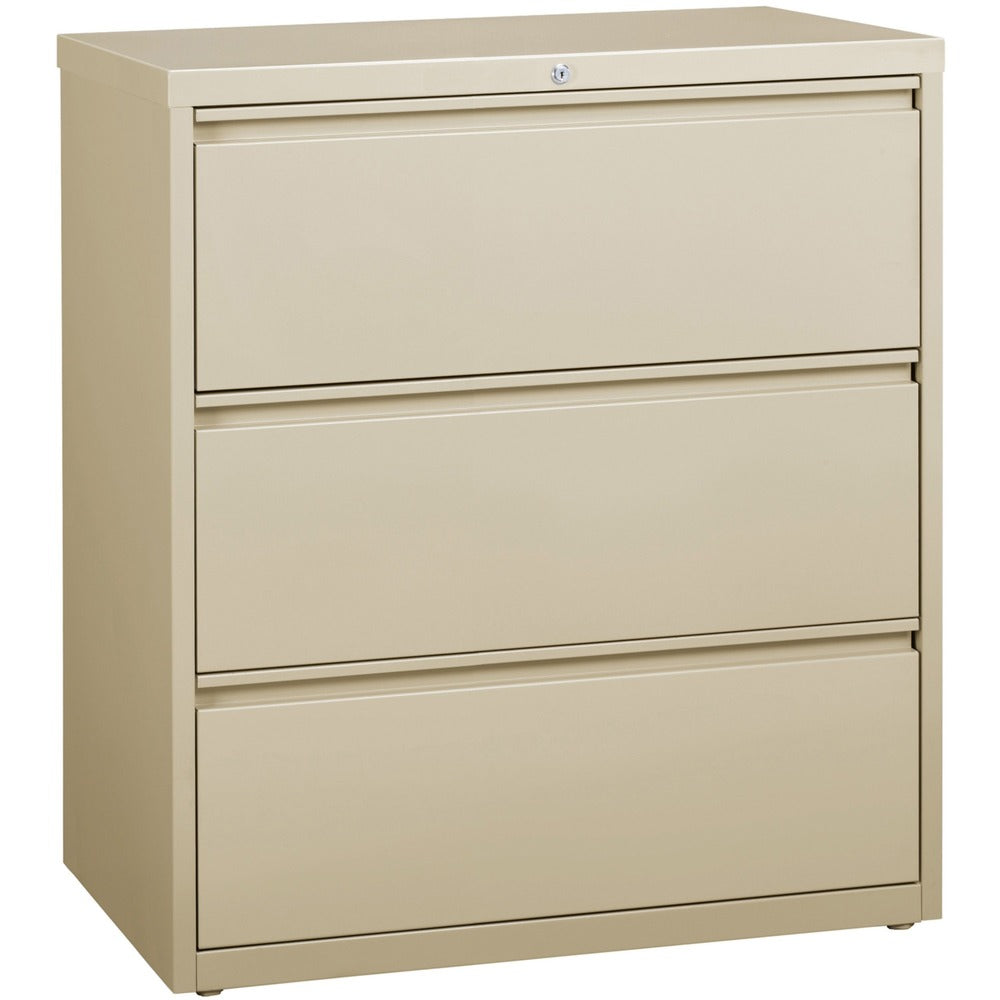 Image of Lorell Lateral File, 3-Drawer, 36"x18-5/8"x40-1/4", Putty