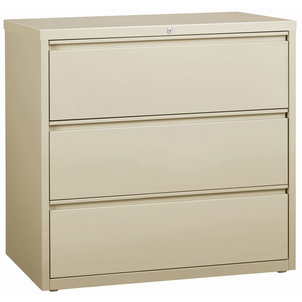 Image of Lorell Lateral File, 3-Drawer, 42"x18-5/8"x40-1/4", Putty