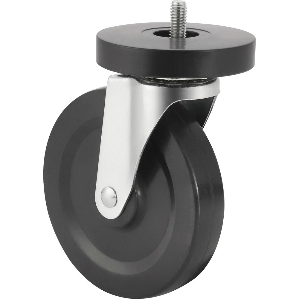 Image of Lorell Caster Kit, 4" Wheel, f/ Industrial Shelving, 4/ST, Black