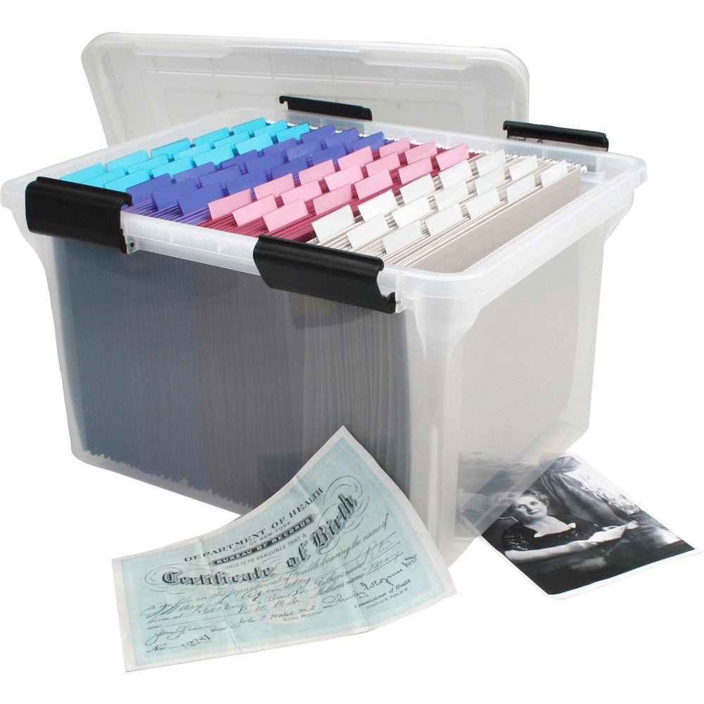 Image of Iris File Box, w/Lid, Letter/Legal, 14-3/5"x18"x10-7/8", Clear