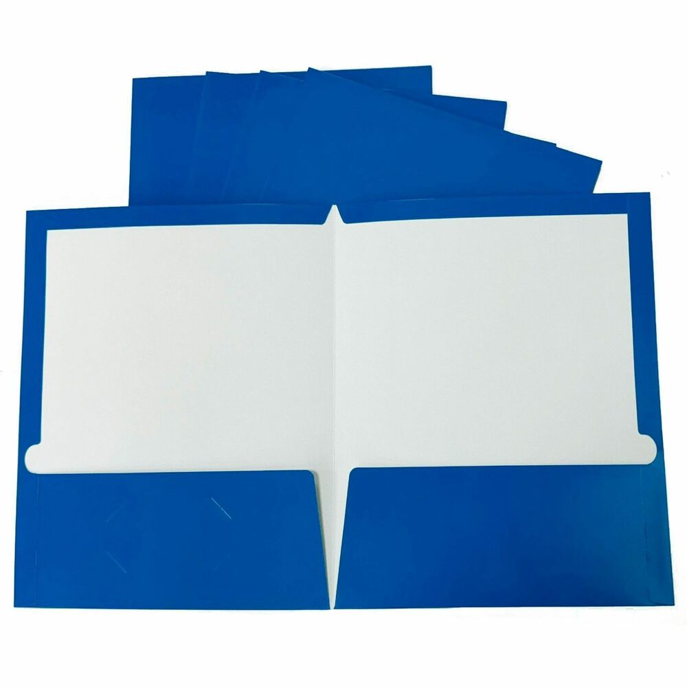 Image of Business Source Two Pocket Folder, Ltr, 2-Pkts, 100 Shts, 25/BX, BE