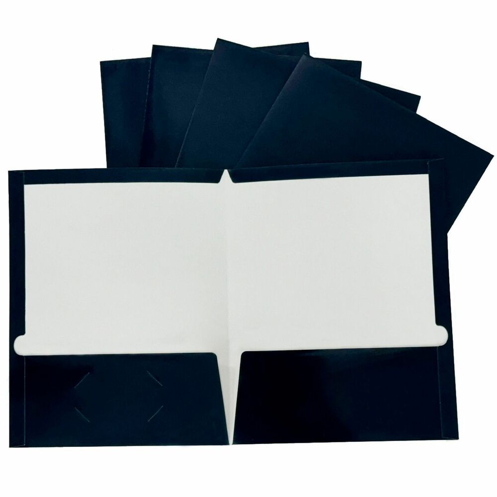 Image of Business Source Two Pocket Folder, Ltr, 2-Pkts, 100 Shts, 25/BX, NY