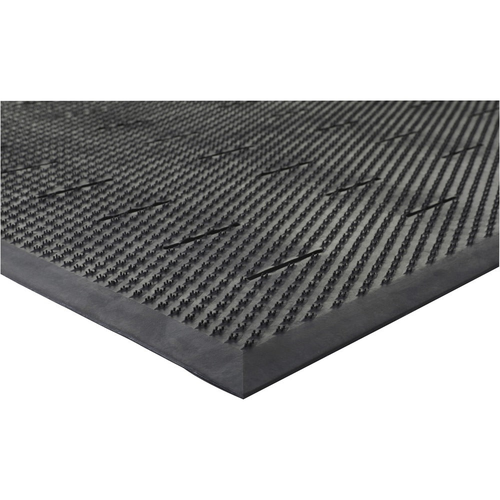 Image of Genuine Joe Anti-Fatigue Mat, Beveled Edges, 1/2" Thick, 3'x4', Black