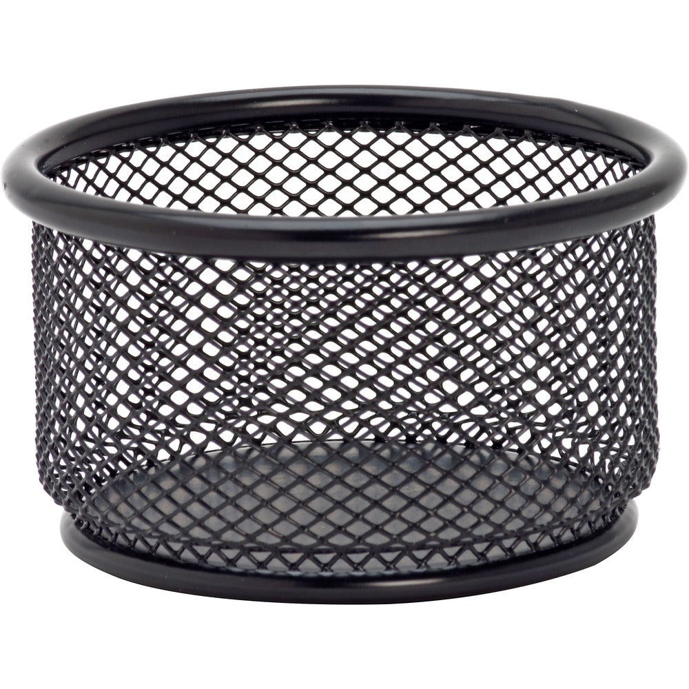 Image of Lorell Paper Clip Holder, 3-3/4"x3-7/8", Black Mesh