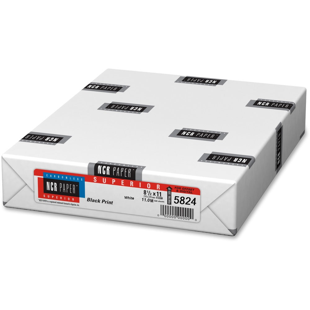 Image of NCR Paper Superior Paper, 92GE, CFB Single,8-1/2"x11", 500SH/PK, WE