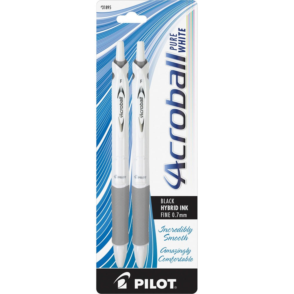Image of Pilot Acroball Pens, Retract, .7mm, 2/PK, WE-Asst Barrel/BK Ink