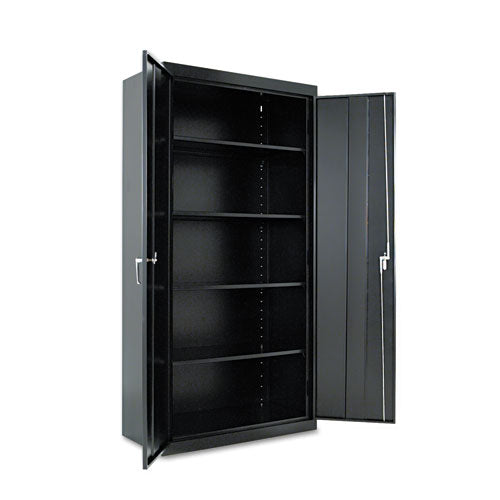 Image of Alera® Assembled 72" High Heavy-Duty Welded Storage Cabinet, Four Adjustable Shelves, 36w X 18d, Black