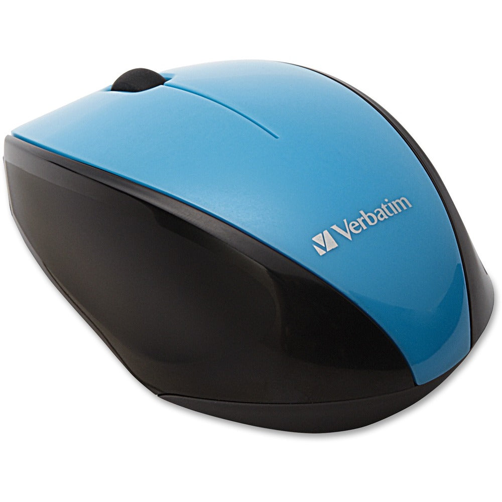 Image of Verbatim Wireless Mouse, Blue LED, Easy Grip, 3-7/8"x2-1/2"x1-1/2",BE