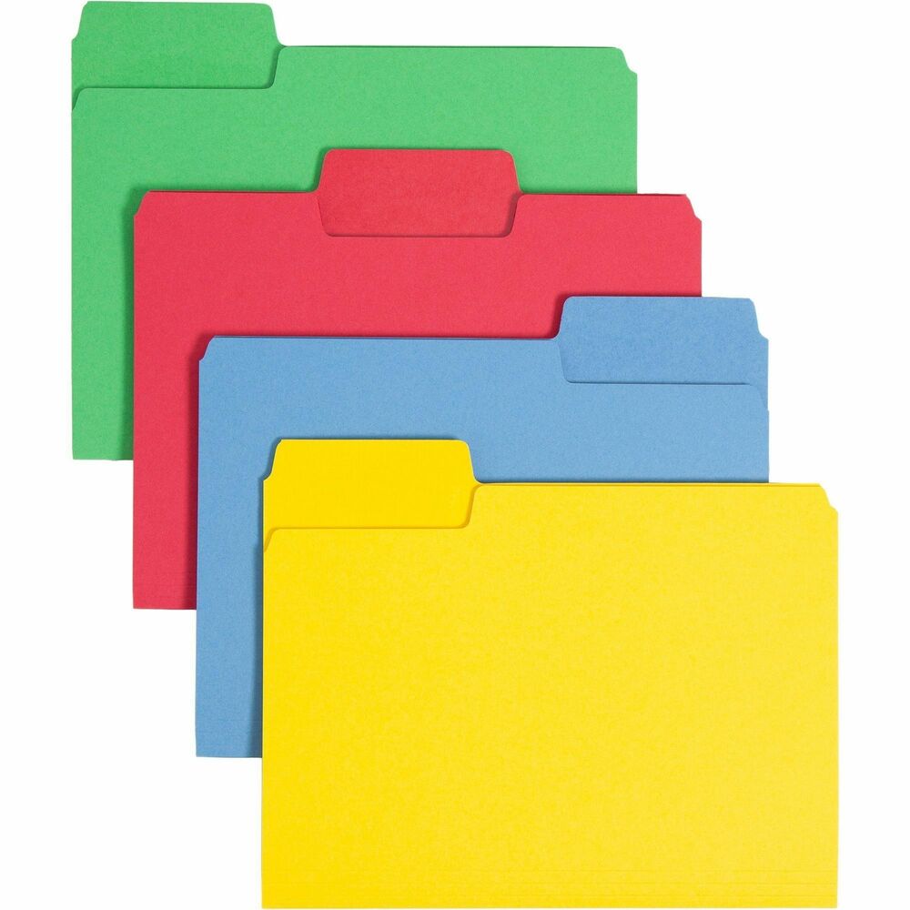 Image of Smead Erasable SuperTab File Folder, 1/3 cut, 24/PK, Ltr, Assorted