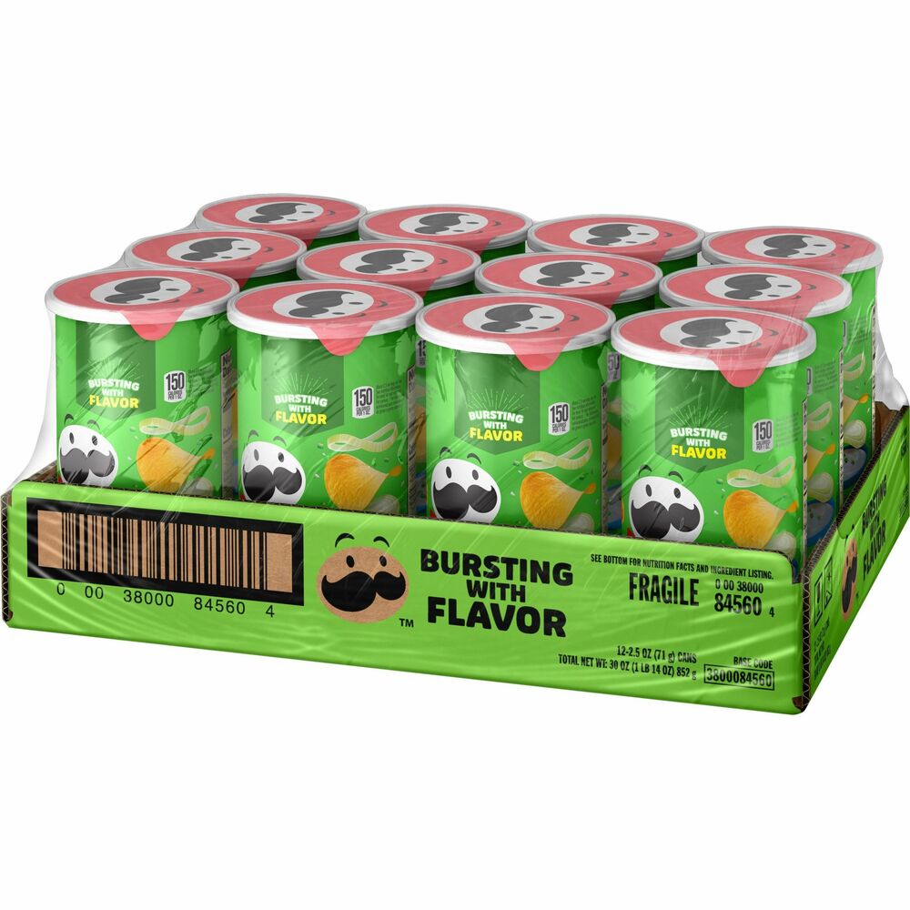 Image of Keebler Co. Pringles Potato Crisps, 2.5oz., 12/CT, Sour Cream/Onion