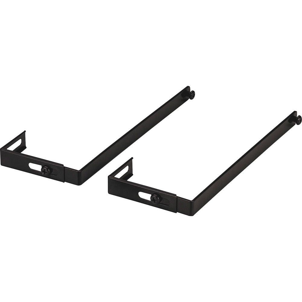 Image of Lorell Cubicle Partition Hangers, Adjustable, Metal/Black
