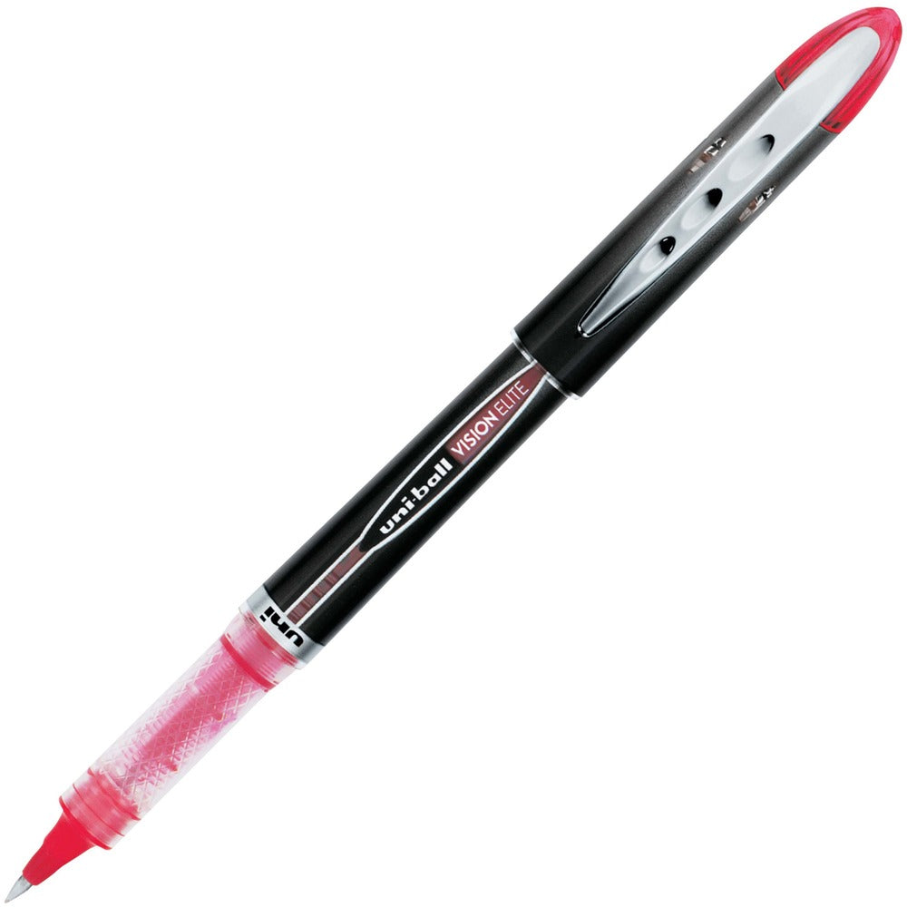 Image of uni-ball Corporation Pen,Gel,Rollerball,Refillable,Micro Pt.,0.5mm,Red Ink