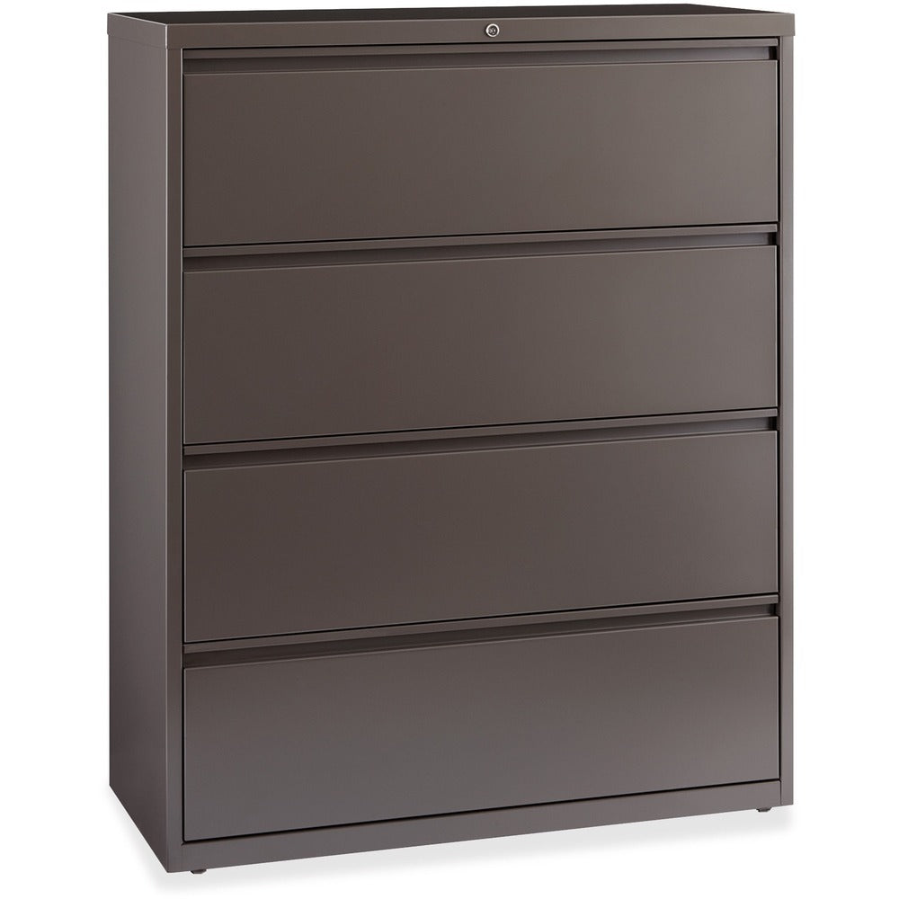 Image of Lorell Lateral File, 4-Drawer, 42"x18-5/8"x52-1/2", Medium Tone
