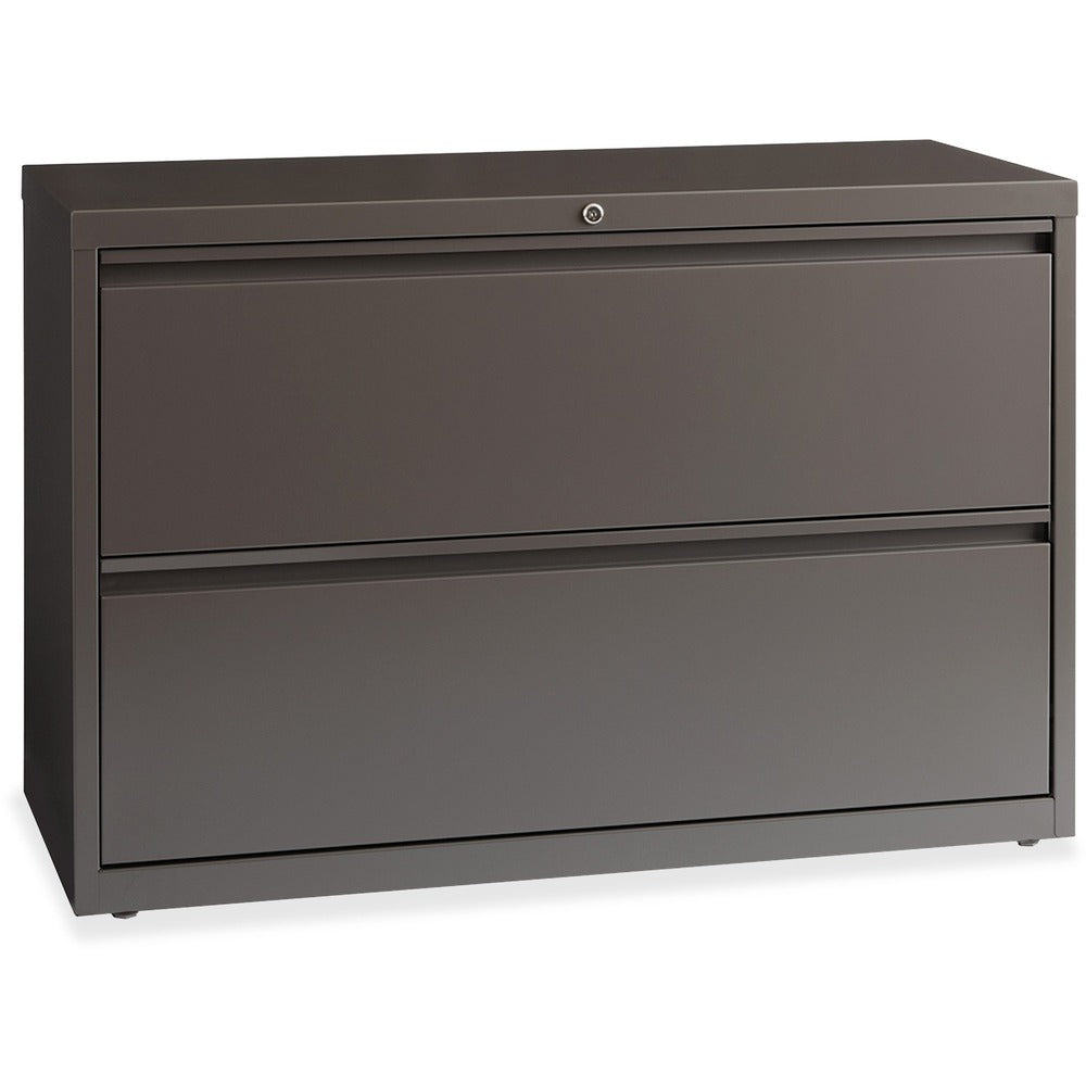 Image of Lorell Lateral File, 2-Drawer, 42"x18-5/8"x28", Medium Tone
