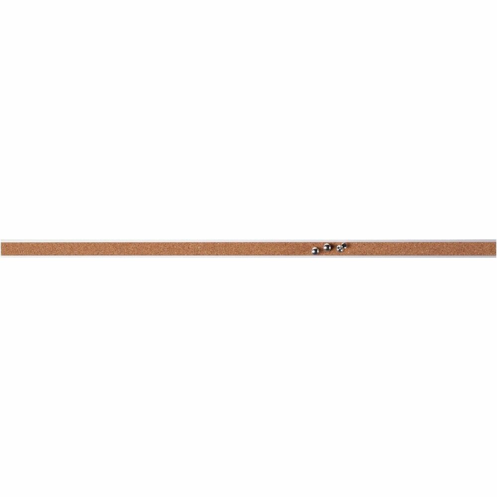 Image of Lorell Cork Bulletin Bar, 48", Self-Sealing Strip, Aluminum