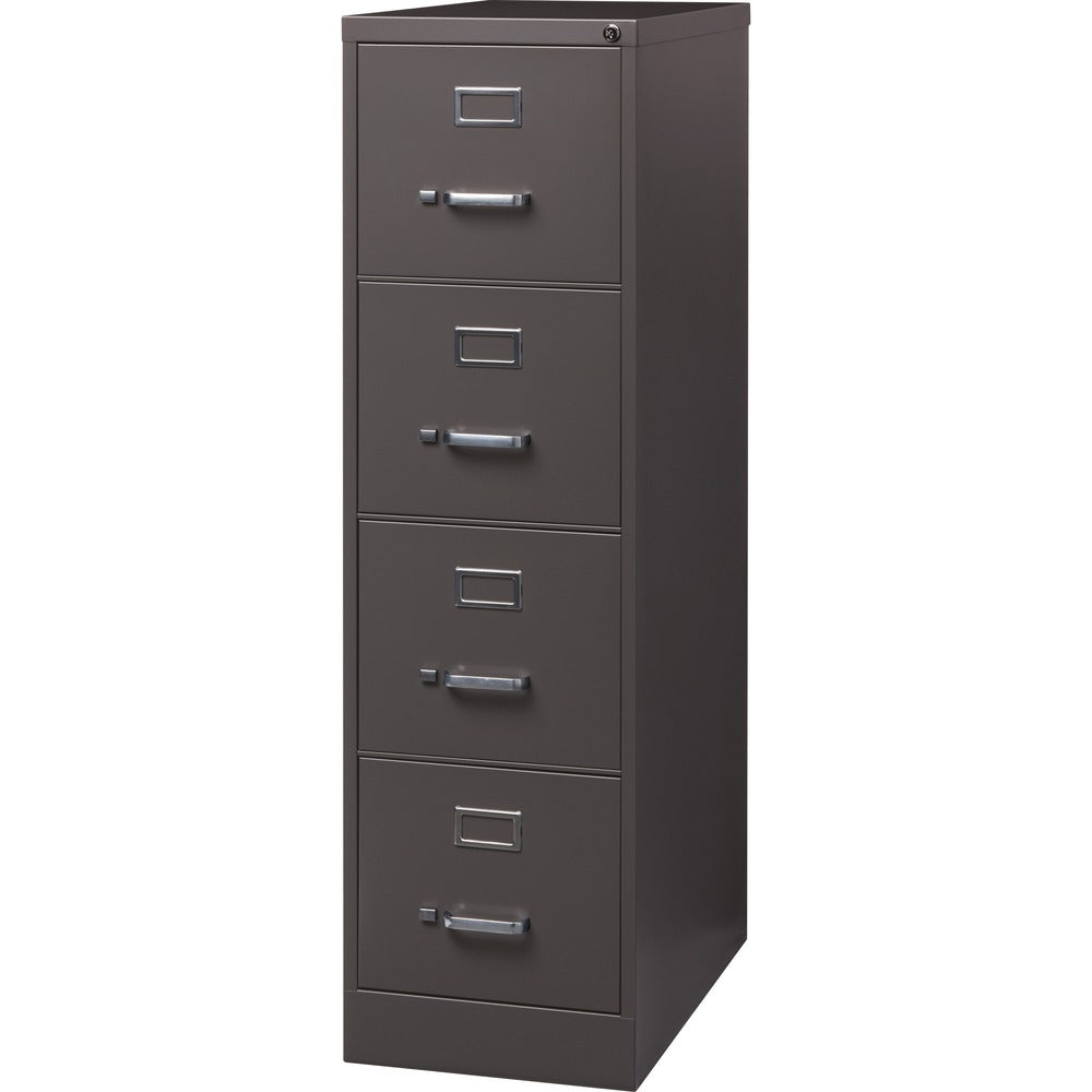 Image of Lorell Vertical File, 4 Drawer, 15"x26-1/2"x52", Medium Tone