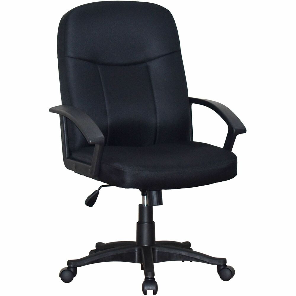 Image of Lorell Executive Mid-Back Chair, 26-1/4"x27-1/2"x38-1/2", BK