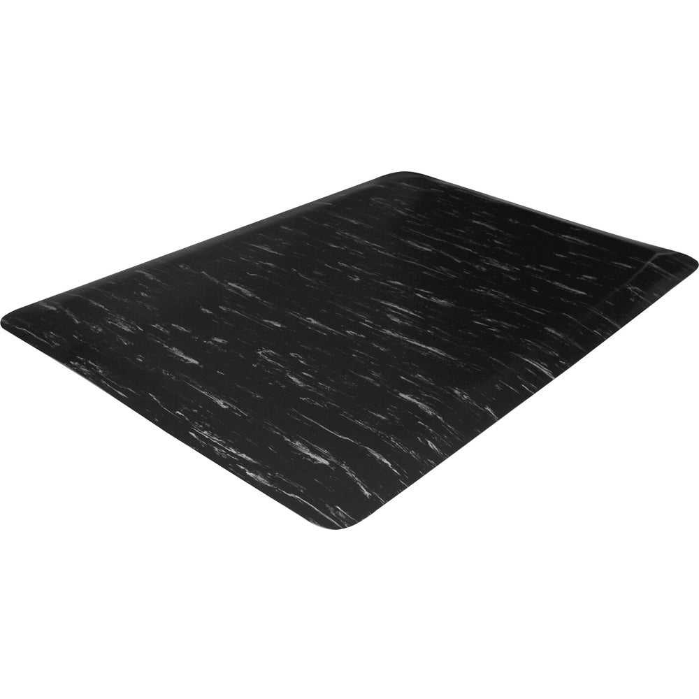 Image of Genuine Joe Mat,Anti-Fatigue,Marble Top,2'x3'x1/2', Black Marble