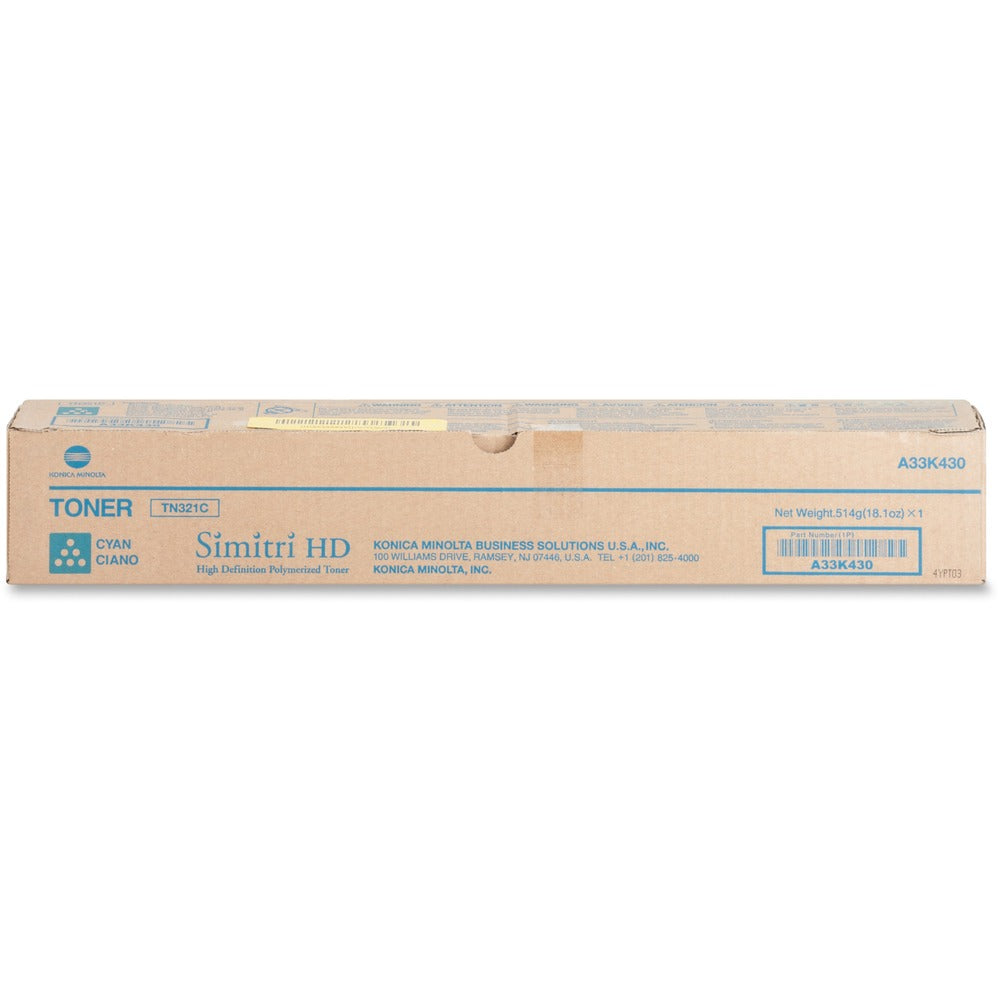 Image of Konica Minolta Toner Cartridge, f/224/284, 25,000 Page Yield, Cyan