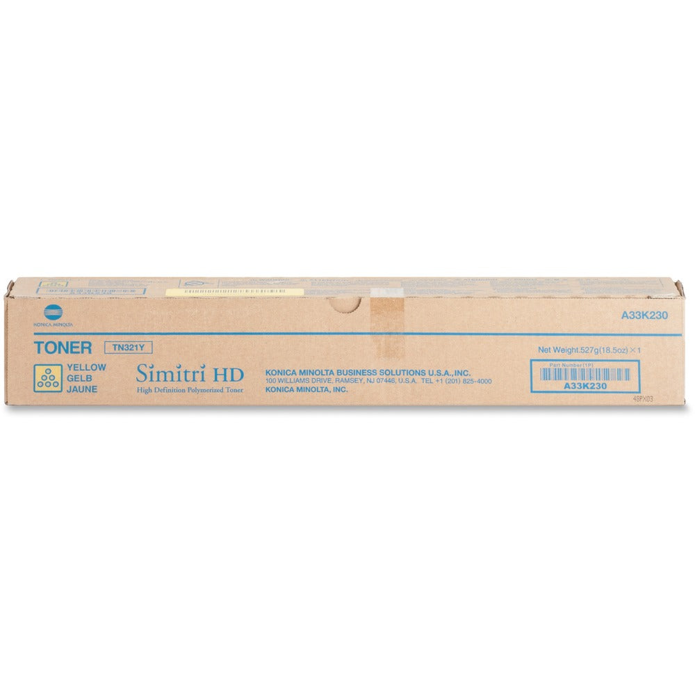 Image of Konica Minolta Toner Cartridge, f/224/284, 25,000 Page Yield, Yellow