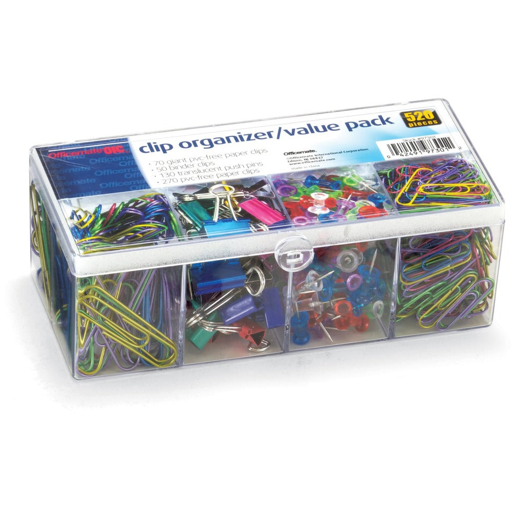 Image of Officemate Clip Organizer Value Pack, 520/PK, Assorted