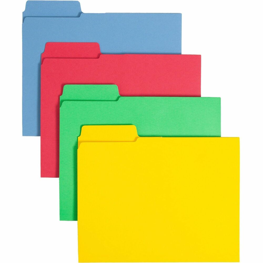 Image of Smead 3-Section Super-Tab Fldr, Ltr, 9-1/2"x11", 12/PK, AST