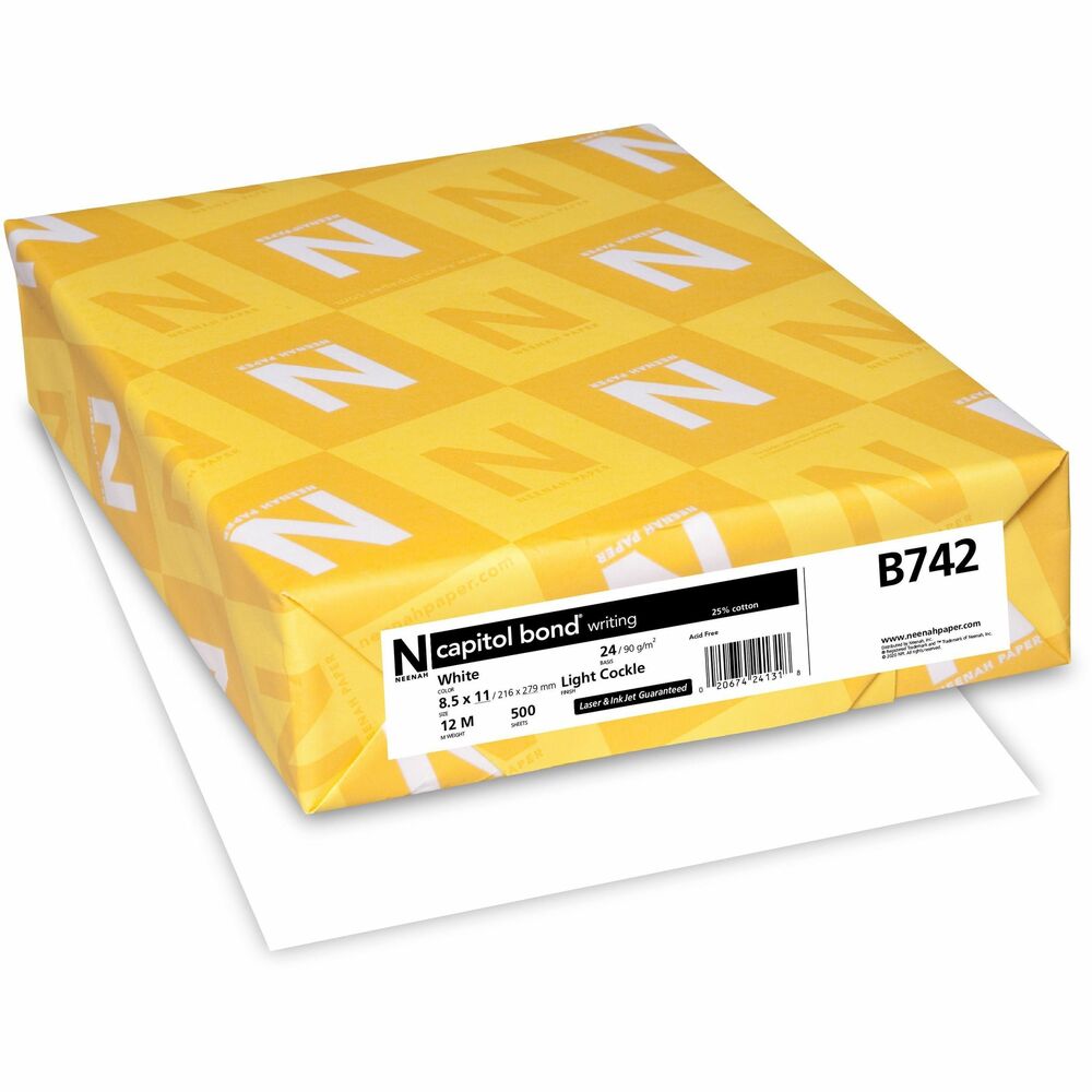 Image of Neenah Paper Inc Premium Pape, 24lb, 91GE, 500SH/RM, White