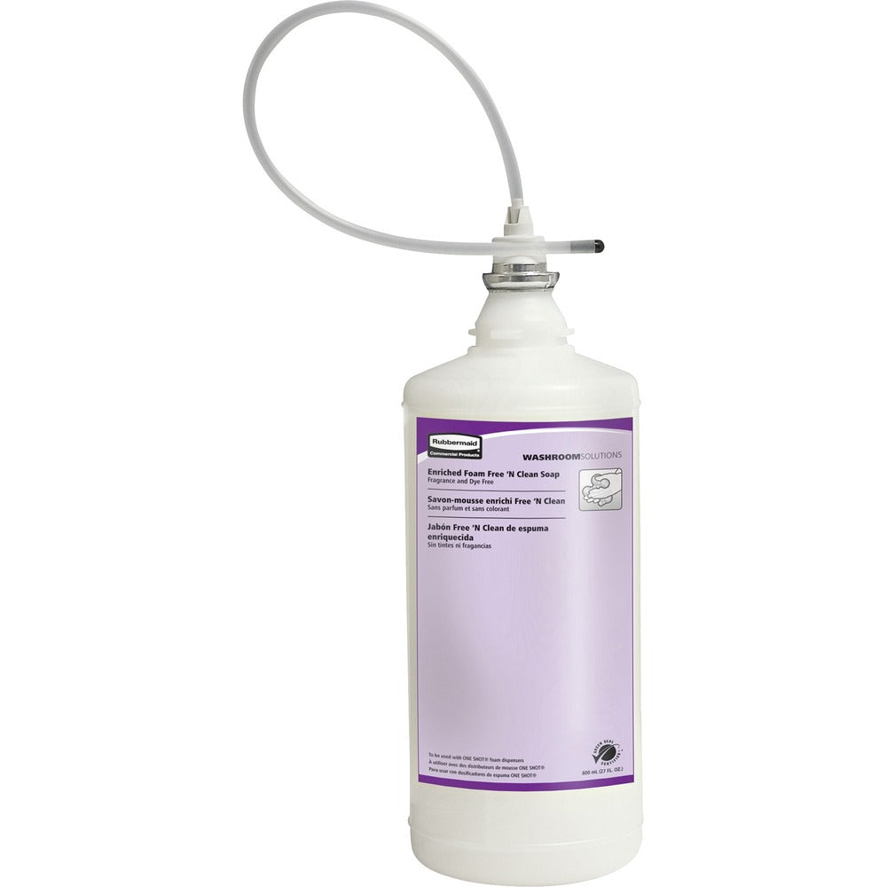 Image of Rubbermaid Commercial Products Lotion Soap Refill,Green Seal Cert,1-Shot,800ml,4/CT,Clear