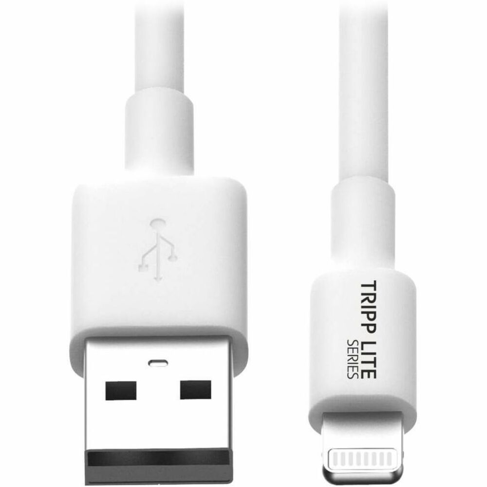 Image of Tripp Lite USB Cable, Lightning Connector, 3'L, White
