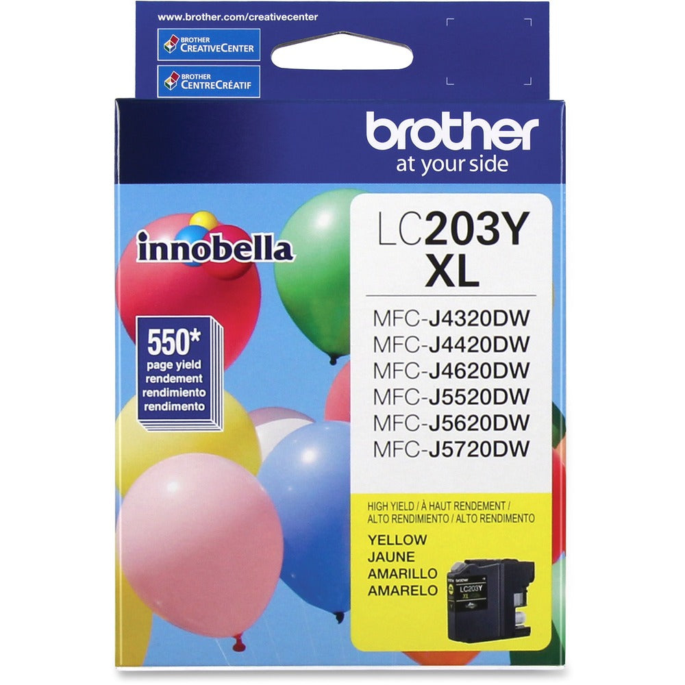 Image of Brother Ink Cartridge, High Yield, 550 Page Yield, Yellow