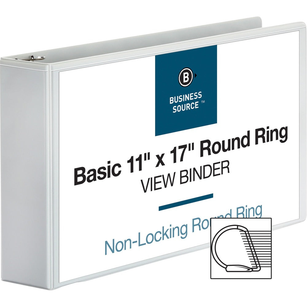 Image of Business Source Reference Binder, 11"x17", 3", White