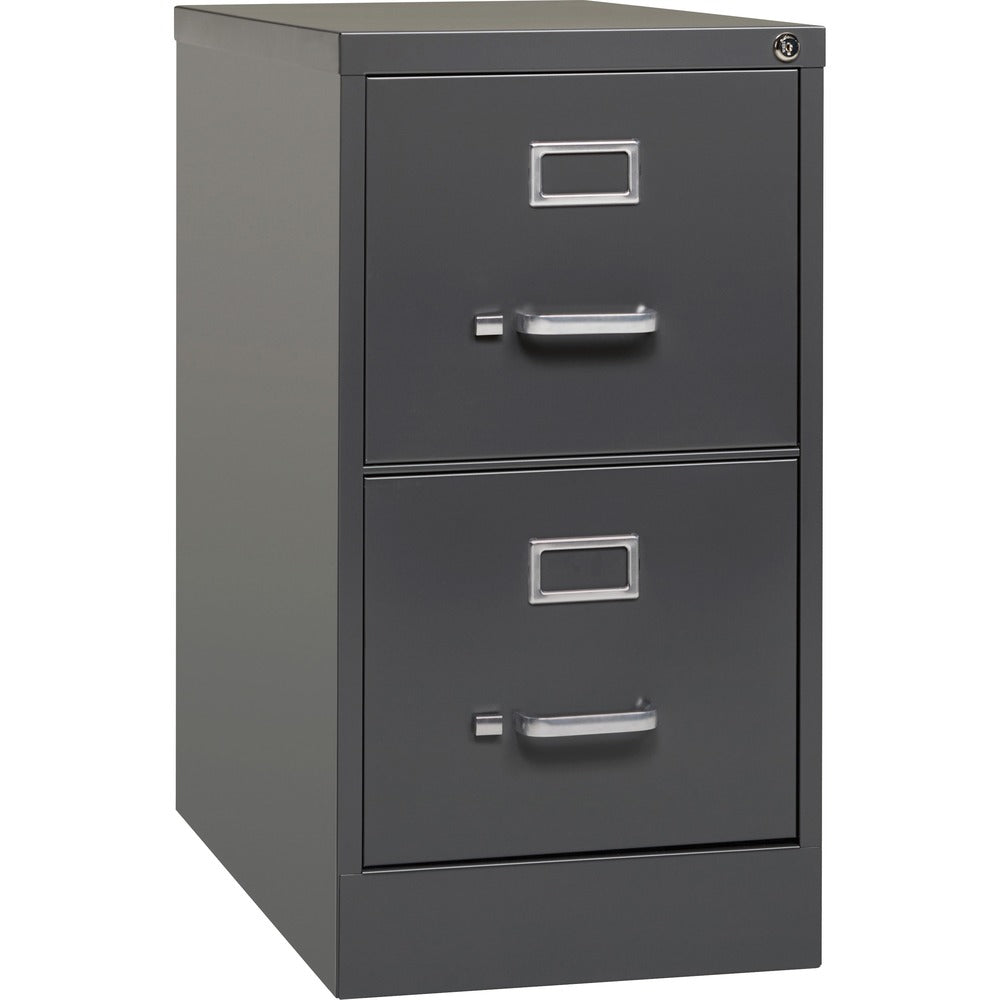 Image of Lorell 2-Dr Vertical Cabinet, Ltr, 15"x26-1/2"x28-1/4", Charcoal
