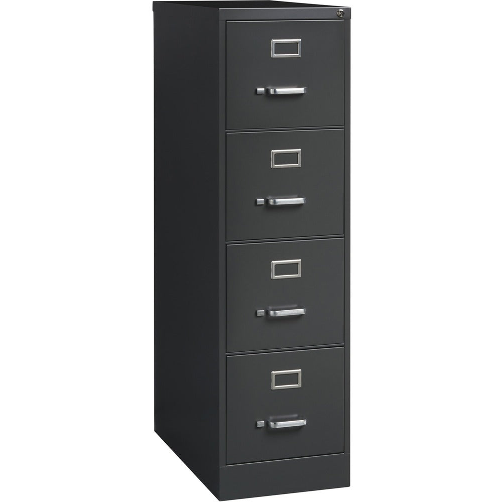 Image of Lorell 4-Dr Vertical Cabinet, Ltr, 15"x26-1/2"x52", Charcoal
