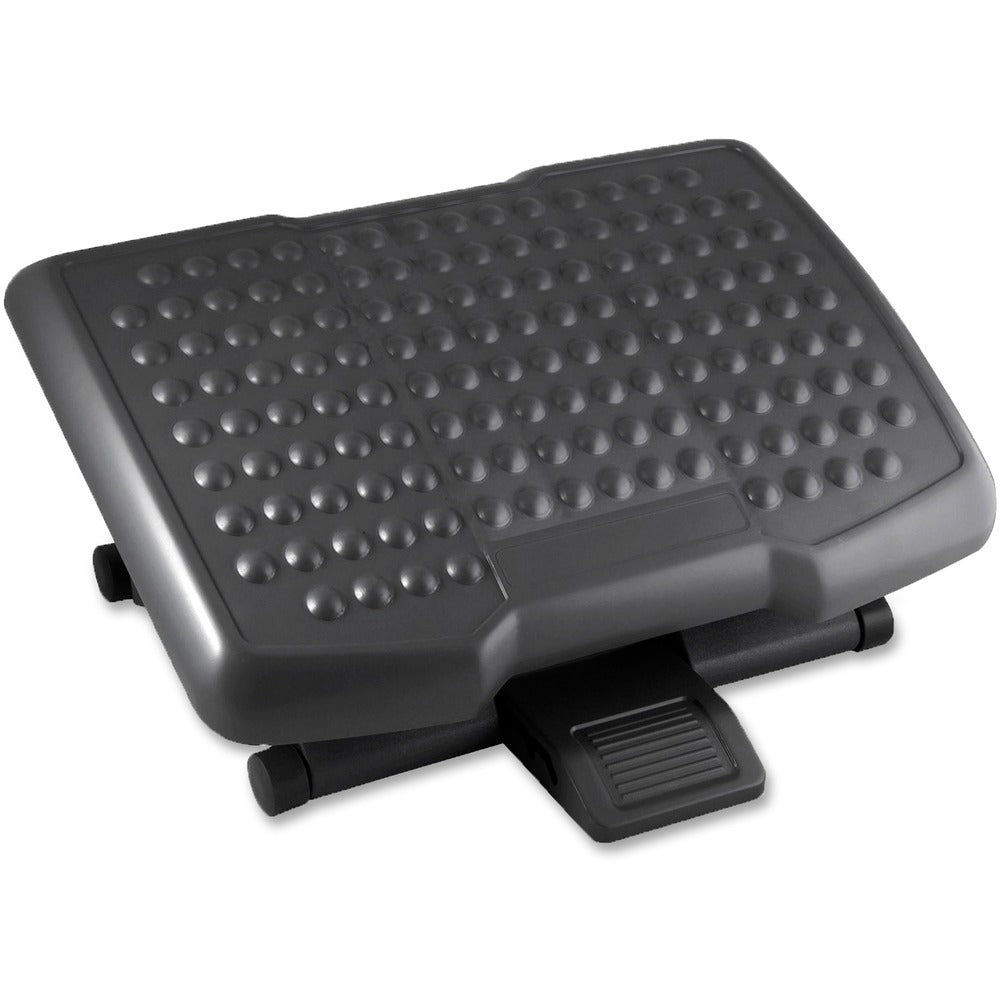 Image of Lorell Footrest, Adjustable Height, Ergonomic, Black