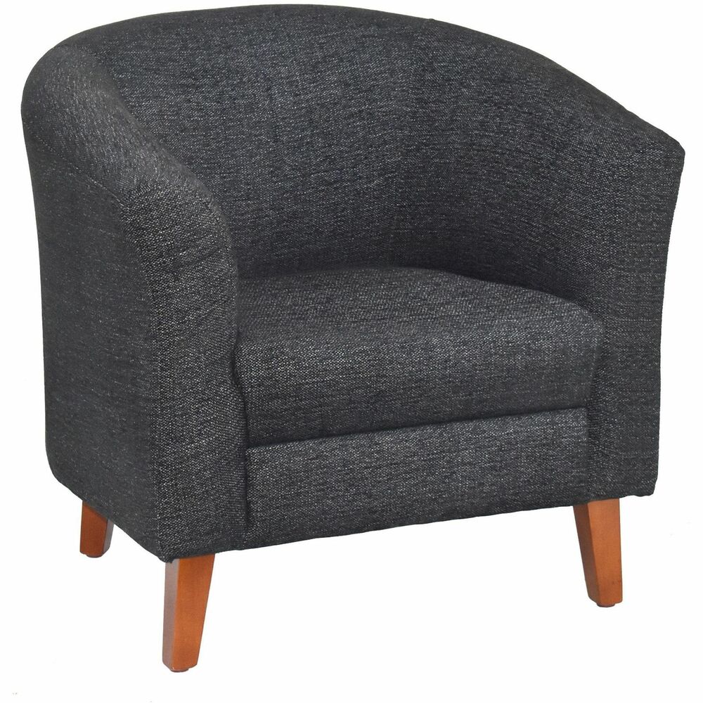 Image of Lorell Chair, Barrel Shape, 31-1/2"x28-3/4"x30-3/4", Black