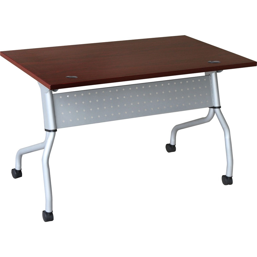 Image of Lorell Training Table, 48"x23-3/5"x29-1/2", Mahogany/SR