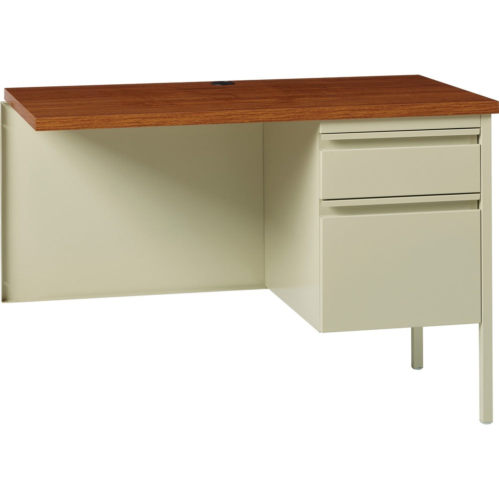Image of Lorell Return, Right-Pedestal, Steel, 42"x24"x29-1/2", Oak/Putty