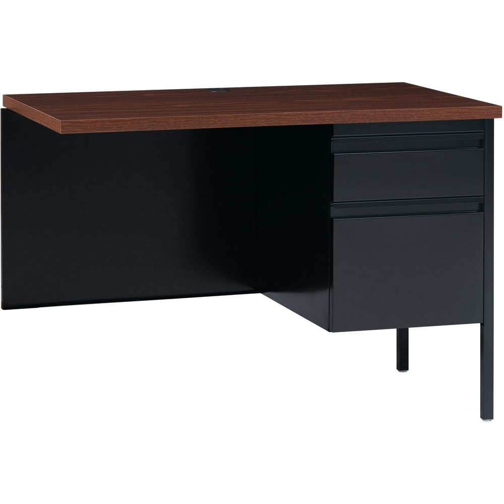 Image of Lorell Return, Right-Pedestal, Steel, 42"x24"x29-1/2", Walnut/Black