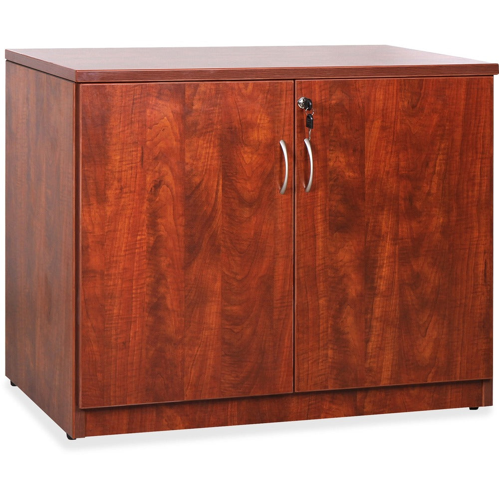 Image of Lorell Storage Cabinet, 2 Doors, 36"x22-1/2"x29-1/2", Cherry