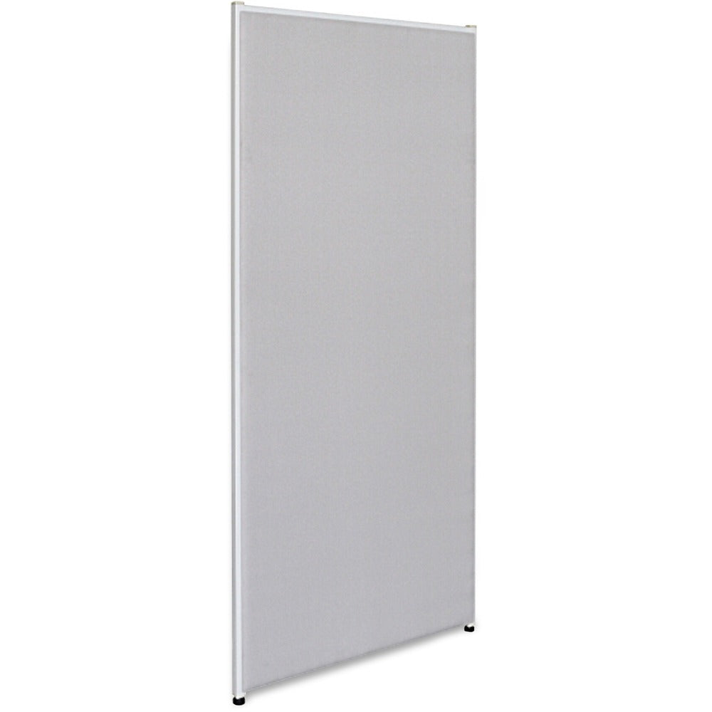 Image of Lorell Fabric Panel, w/Adjustable Glides, 30"x72", Gray